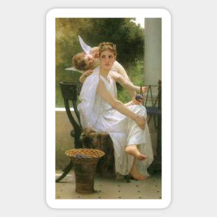 Work Interrupted by Bouguereau Sticker